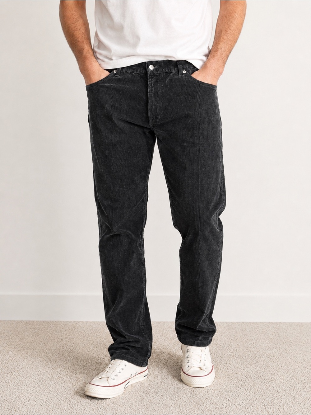 Levi’s 511 Men’s Black Corduroy Slim Fit Pants WaterLess construction - Picture 1 of 9